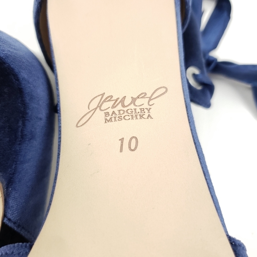 Badgley mischka jewel velvet laluna lace corset ankle heels size 10 - Picture 4 of 10